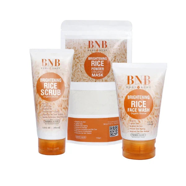 Organic Rice Facial Skin Care Kit, Brightening Face Scrub (without Box)