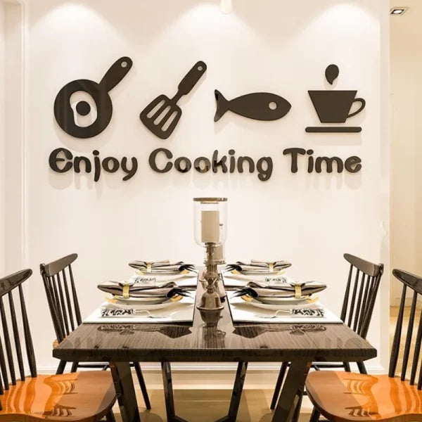 Cooking Pattern Kitchen Wall Sticker Living Room Decorative Sticker